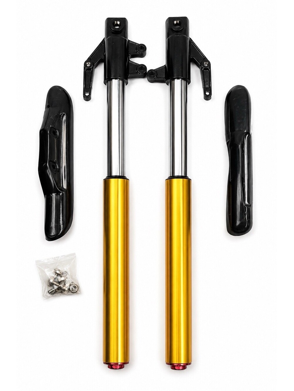 Honda ATC70 Gold Inverted Front Fork Suspension Kit Guards Hardware